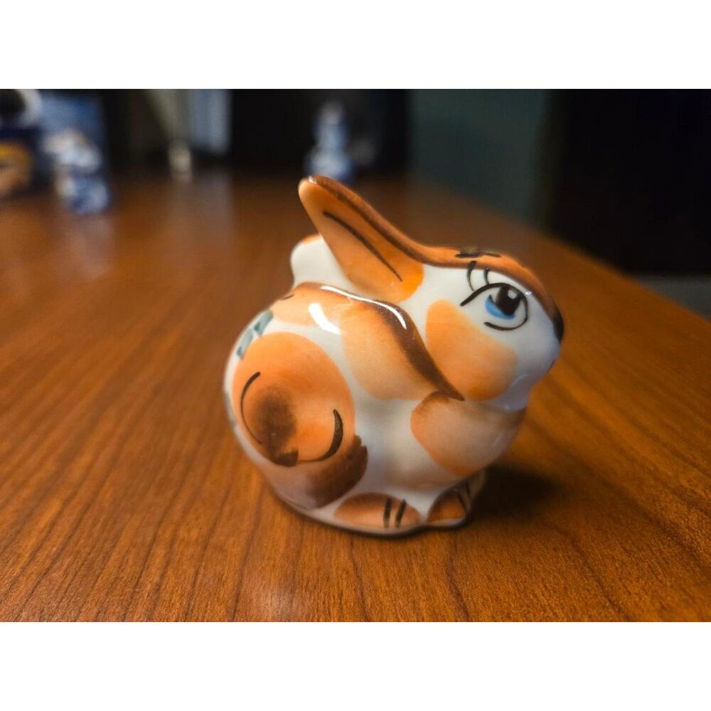 GZHEL Russia Rabbit Ceramic Figurine